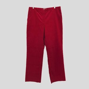 Brooks Brothers Red Mid Rise Straight Leg Corduroy Cotton Pants NWT - 16